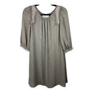 Francescas Women’s Small Brown With Lace Midi Dress